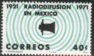 MEXICO Scott 1034 MNH** 1971 Radio stamp