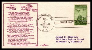 US 929 Iwo Jima Pent Arts Typed FDC