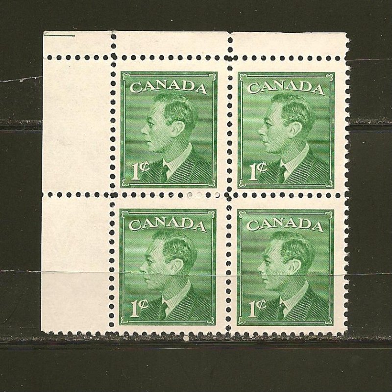 Canada 289 King George VI Block of 4 MNH