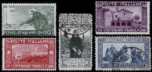 Italy Scott 178-182 (1926) Mint/Used H F-VF B 