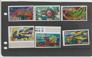 Guinea Scott 593-598 Imp.MNH.Michel 610-615.Imaginary Prehistoric Space Creature