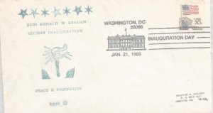 Reagan 1985 inaugural Goldey cachet #!