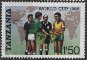 Tanzania 341 (mnh, creased) 1.50sh World Cup Soccer (1986)