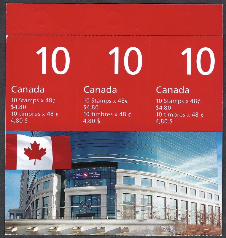 Canada #1931b 48¢ Flag Over Canada Post Offices (2002). Booklet of 30. MNH