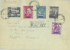 95444 - POLAND - POSTAL HISTORY - GROSZY Overprinted Stamps on COVER 1951-