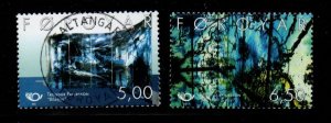 Faroe Islands Sc 416-17 2002 Patursson Art stamp set used