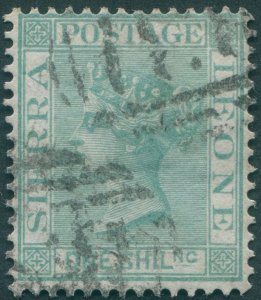 Sierra Leone 1876 1s green Perf 14 SG22 used