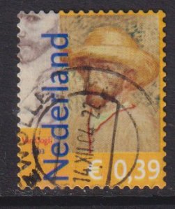 Netherlands  #1139  used 2003 van Gogh self-portrait 39c