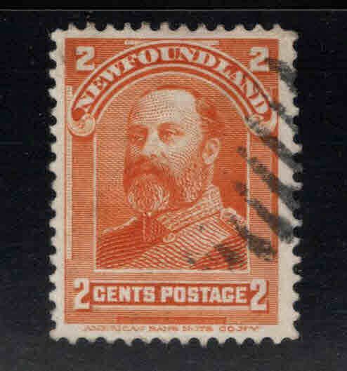 NEWFOUNDLAND Scott 81 Used Orange colored  stamp