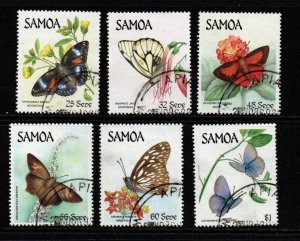 SAMOA SG716/21 1986 BUTTERFLIES USED