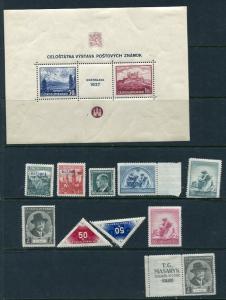 Czechoslovakia 1937 Accumulation Block is includeed MH  cz2061hs