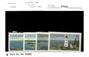 Canada, Postage Stamp, #1032-1035 Mint NH, 1984 Lighthouses (AB)