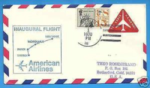 F26-31  HONOLULU / SYDNEY,  AMERICAN A/L 1970 FAM 26, FIRST FLIGHT AIRMAIL COVER