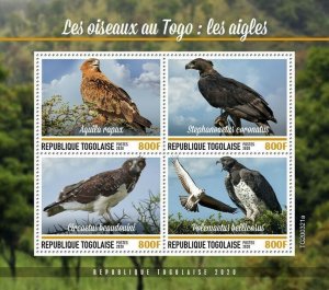 2020/10- TOGO - BIRDS EAGLES        4V    MNH **