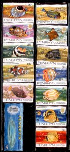 Penrhyn 1974 SC# 50-62 Fish MNH-OG E48