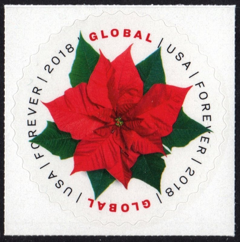 SC#5311 ($1.15) Global Poinsettia Single (2018) SA