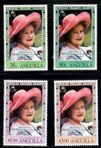 ANGUILLA Scott 394-397 MNH**  QE2 80th Birthday set