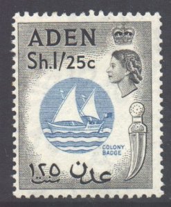 Aden Scott 56 - SG64, 1953 Elizabeth II 1/25 MH*