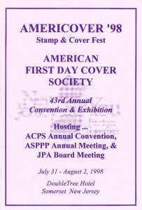 AFDCS FDC Ceremony Program #3050, 3055 E1 Pheasant AMERICOVER Stamp Show 1998