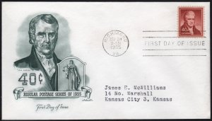 SC#1050 40¢ John Marshall FDC: Artmaster (1955) Addressed