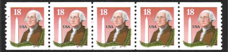 Sc 2149  18¢ Washington Bur Precancel, Low Gloss #3333 MNH VF