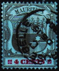 Mauritius. 1900 4c S.G.167a Fine Used
