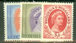 II: Rhodesia & Nyasaland 141-155 mint CV $114.25; scan shows only a few