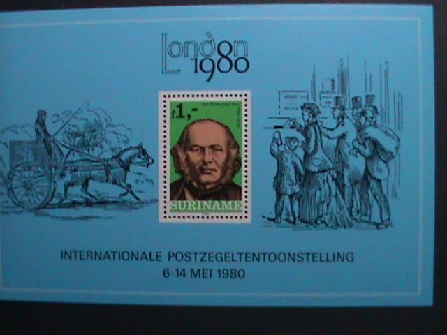 SURINAME-1980 CENTENARY-SIR ROLAND HILLS-STAMP SHOW LONDON'80  MNH S/S-VF