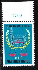 United Nations Geneva 88: 1.10f Balance of Justice, single, MNH, VF