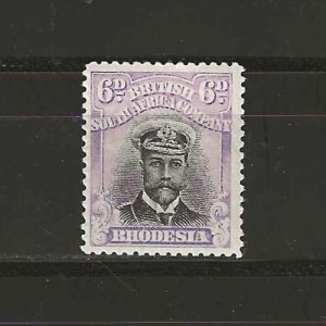 RHODESIA 1913/19 SG 228a 6d Black & Lilac Die II MNH