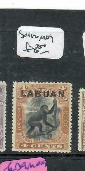 LABUAN (P1811B) ON NORTH BORNEO  4C MONKEY   SG 112    MOG