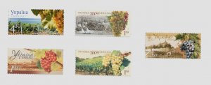 2009-2011 stamps grapes Aligote, Traminer. Winemaking in Ukraine series wine MNH