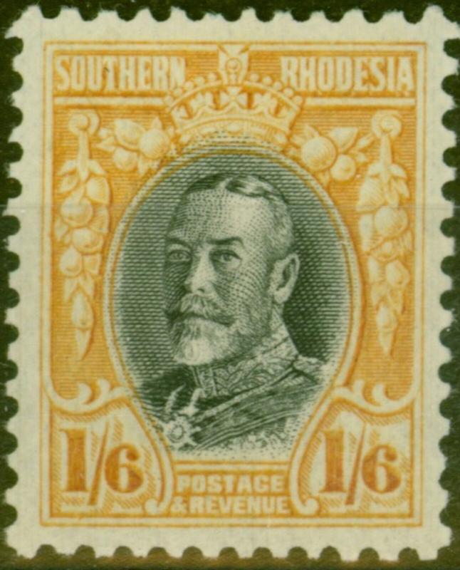 Southern Rhodesia 1933 1s6d Black & Yellow-Orange SG24a P.11.5 V.F Very Lightly 