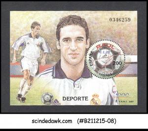 SPAIN - 2000 STAMP EXHIBITION ESPANA / FOOTBALL / SPORTS - MIN. SHEET MNH