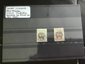Lithuania stamps on stock card   R29857