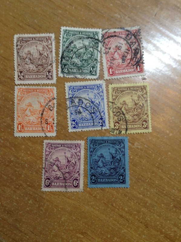 Barbados  # 165-68/70-71/74/77  Used