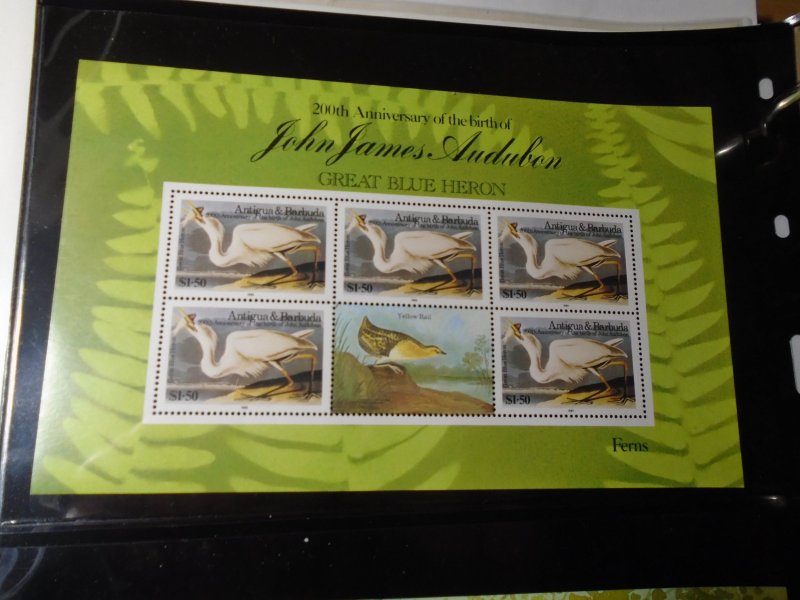 Anttigua & Barbuda   Birds   J J Audubon  #  847  Mini Sheet