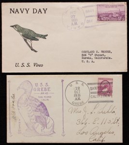 USA Bird thematic 1930s-40s Naval covers & cards selection of 11.
