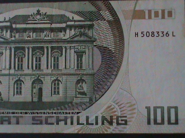 ​AUSTRIA-1984-AUSTIRAN NATIONAL BANK-$100 SCHILLING-UN-CIRCULATED NOTE VF
