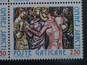 VATICAN 1980 SC#679-80 FEAST OF ALL SAINTS -MNH-BLOCK OF 4 VERY FINE