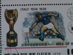 ​KOREA-1978-SC#  1716a-WORLD CUP SOCCER WINNERS CTO-SHEET-VF LAST ONE