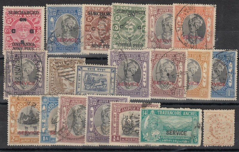 India States Collection Of 20 Values Unchecked MH/VFU J6373