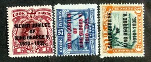 1935 Cook Islands Sc #98/100 mnh** cv. $16 ( 549 JUB )