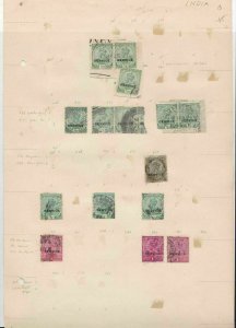 British India Stamps + Cancels on Stamps Page Ref 35860 