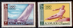 Ajman 1964 MI# 39-40 Olympics M-LH  L189