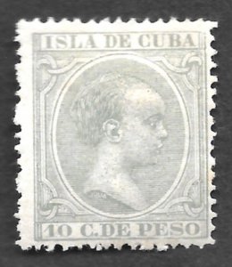 1896 Cuba #149, Mint, Original Gum, Hinged, Emerald, OC, King Alfonso XIII