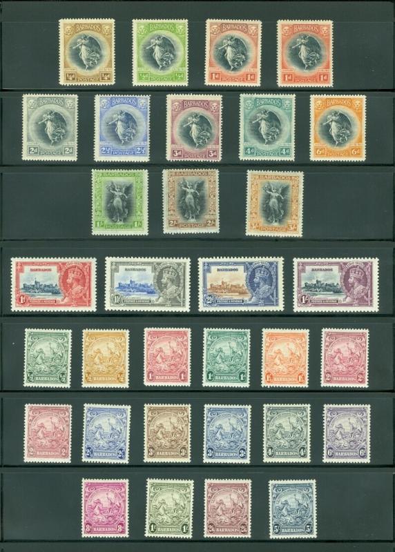 BARBADOS : Beautiful collection all MOG & VF. Some NH included. SG Cat £471.00.