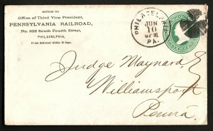 U.S. U82 Entire Railroad Cover