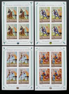 Stamps Minisheets Olympic Games London 2012 Congo Imperf. -