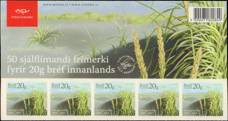 Iceland #1115, Complete Set, Sheet of 50, 2007, Never Hinged